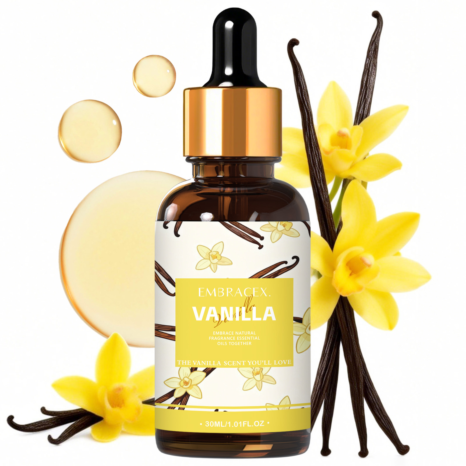 Perfume Fragrance Oils For Candles - 30ml バニラフレグランスオイル ディフューザー用 キャンドル作り用 友人へのギフト 温かい香り