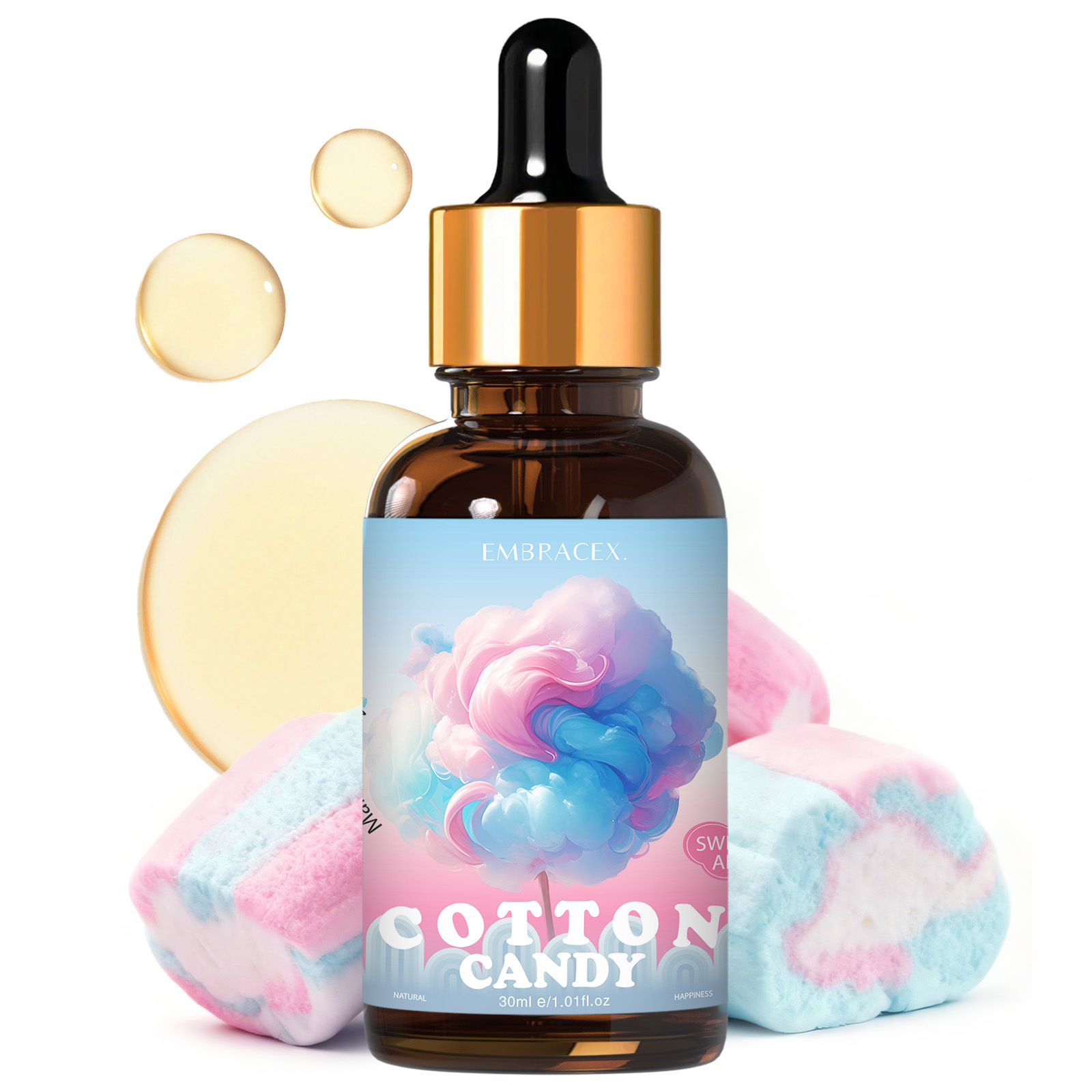 Perfume Fragrance Oils For Candles - 30ml コットンキャンディフレグランスオイル 車用品、DIYプロジェクト、キャンドル作り、友人へのギフト、食品用香料