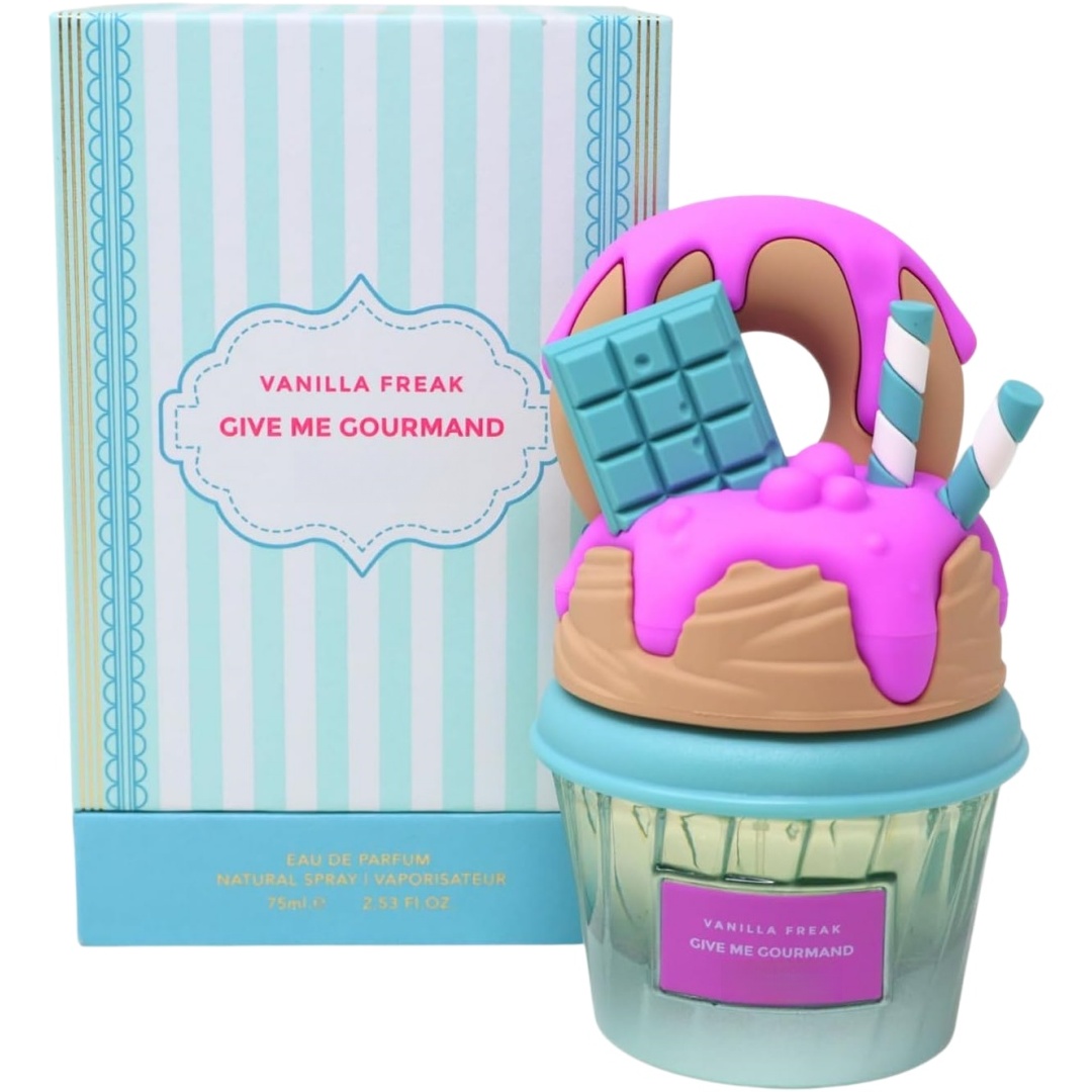 Perfume Fragrance Vanilla - ヴァニラ・フリーク パフューム – グルマン、ユニセックスフレグランス、スプレー、75ml。バニラとキャラメル、そしてウッディな香りが特徴。持続性が高く（10～12時間）。