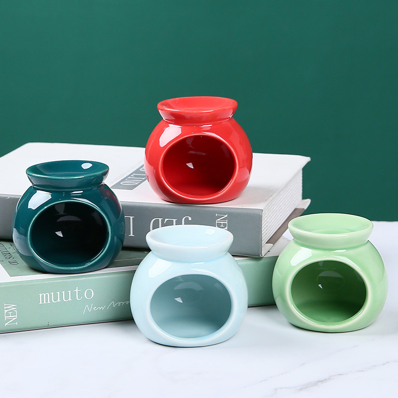 Perfume Fragrance Oils For Candles - 磁器アロマバーナーエッセンシャルオイル Furance ミニキャンドルホルダー無地セラミック工芸品フレグランスアイテムリビングルーム家の装飾