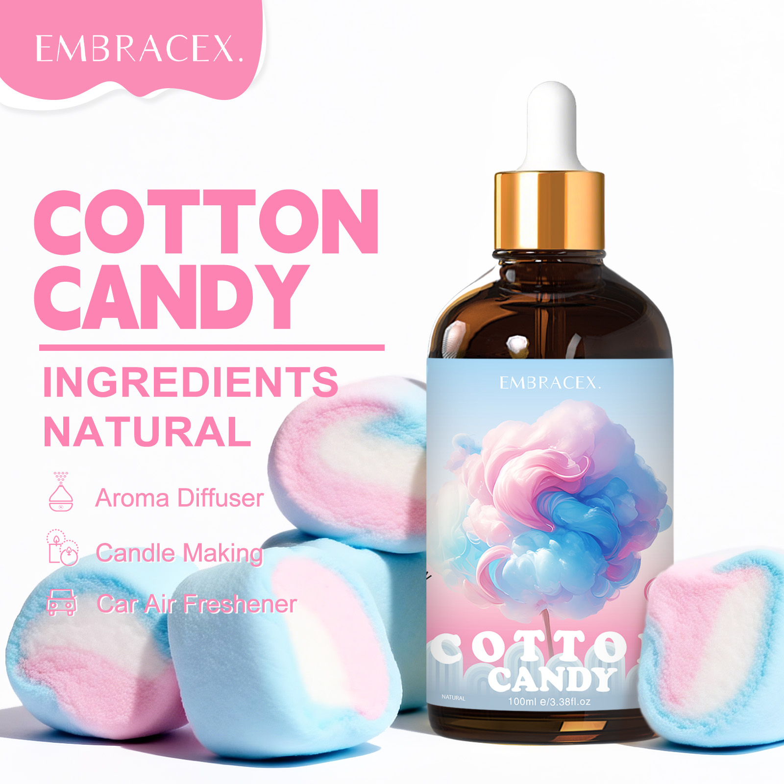 100ml コットンキャンディフレグランスオイル ディフュー - Perfume Fragrance Oils For Candles のレビューと価格
