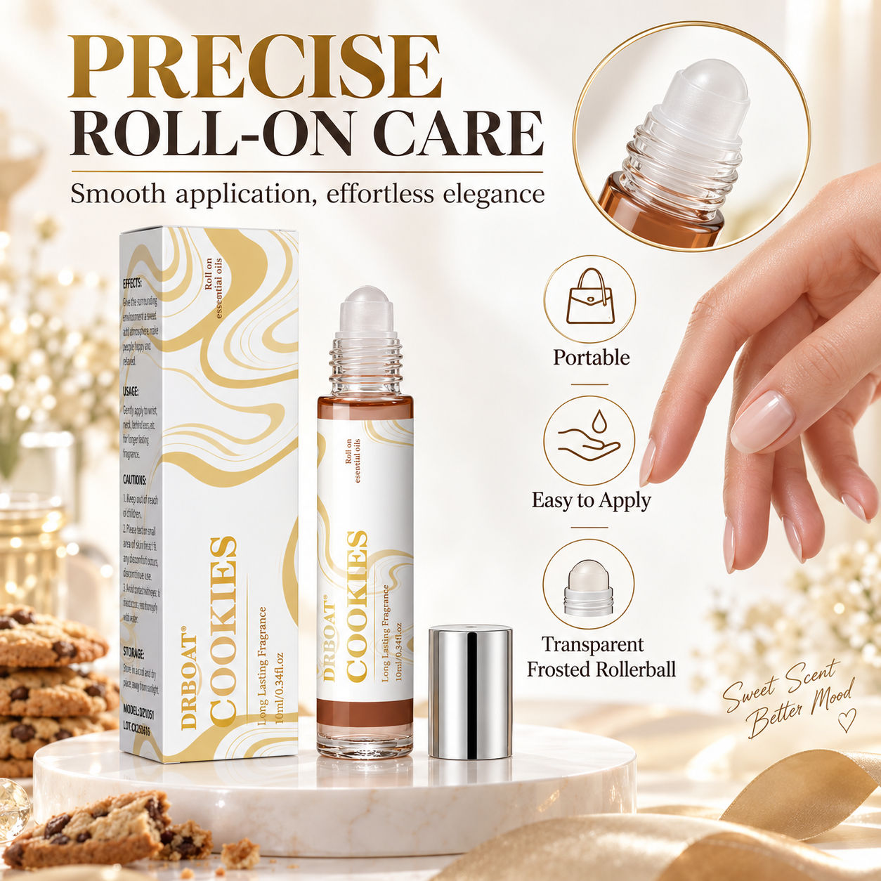 クッキーロールオン香水オイル（女性用）。甘い香りのフレグラン - On Perfume & Fragrance Kota Bogor のレビューと価格