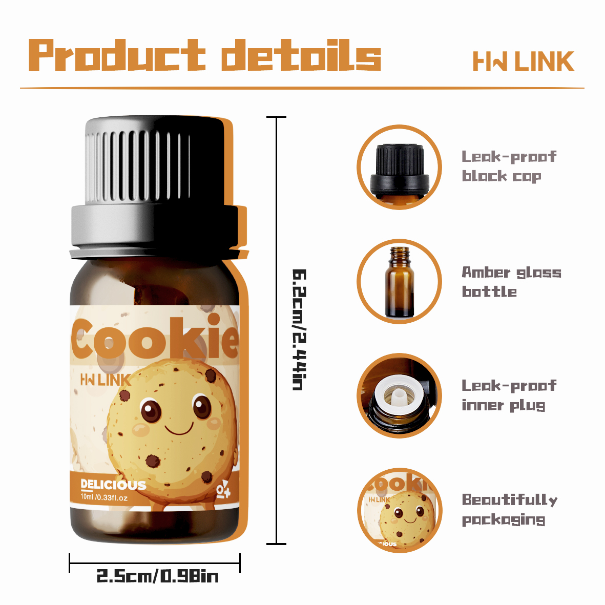 10ml クッキー型フレグランスオイル、キャンドル作り用、長 - Perfume Fragrance Oils For Candles のレビューと価格