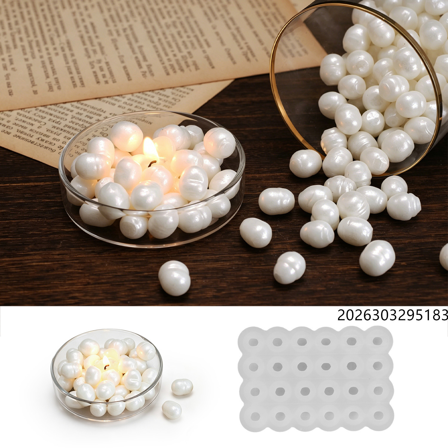 ヒーリングオーシャンパールミラーワックスメルトモールド、香り - Perfume Fragrance Oils For Candles のレビューと価格
