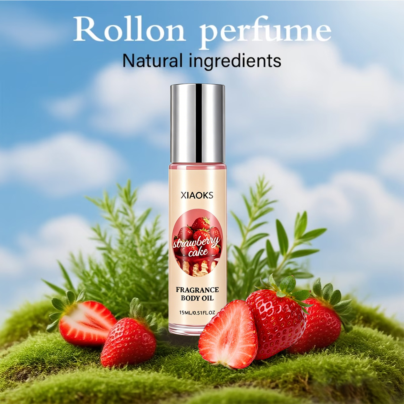 1本のストロベリーケーキ型スイートロールオン香水 - 魅力的 - On Perfume & Fragrance Kota Bogor のレビューと価格