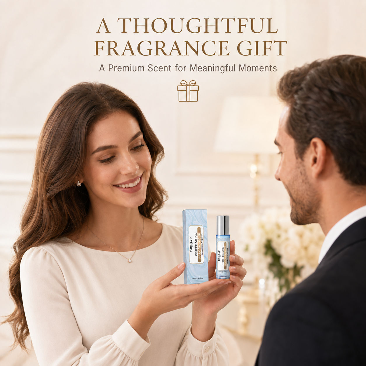 女性用ロールオン香水オイル、ホワイトムスクの香り、アルコール - Musk White Oil のレビューと価格