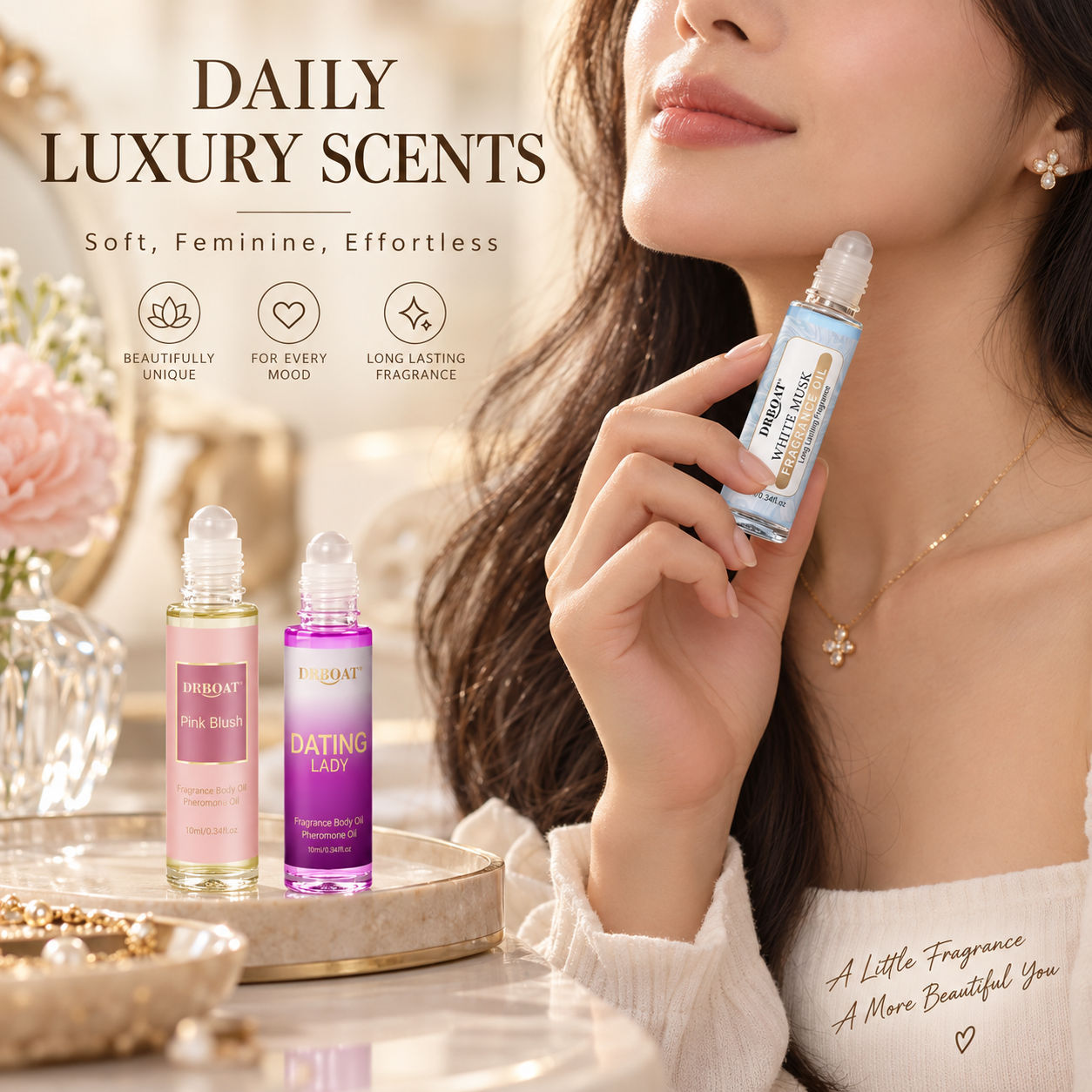 10mlの女性用ロールオンオイル香水。フローラルフルーティー - On Perfume & Fragrance Kota Bogor のレビューと価格
