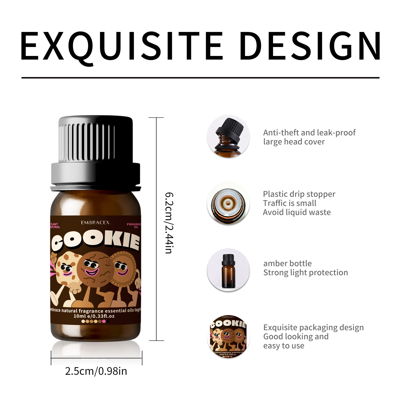 10ml クッキー型フレグランスオイル リードディフューザー - Perfume Fragrance Oils For Candles のレビューと価格