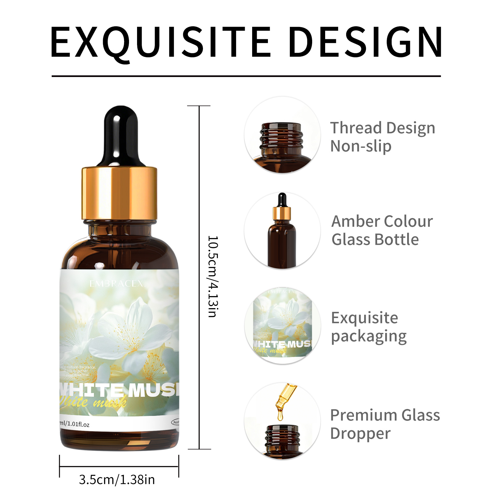 30ml ホワイトムスクフレグランスオイル 車用アクセサリー - Perfume Fragrance Oils For Candles のレビューと価格