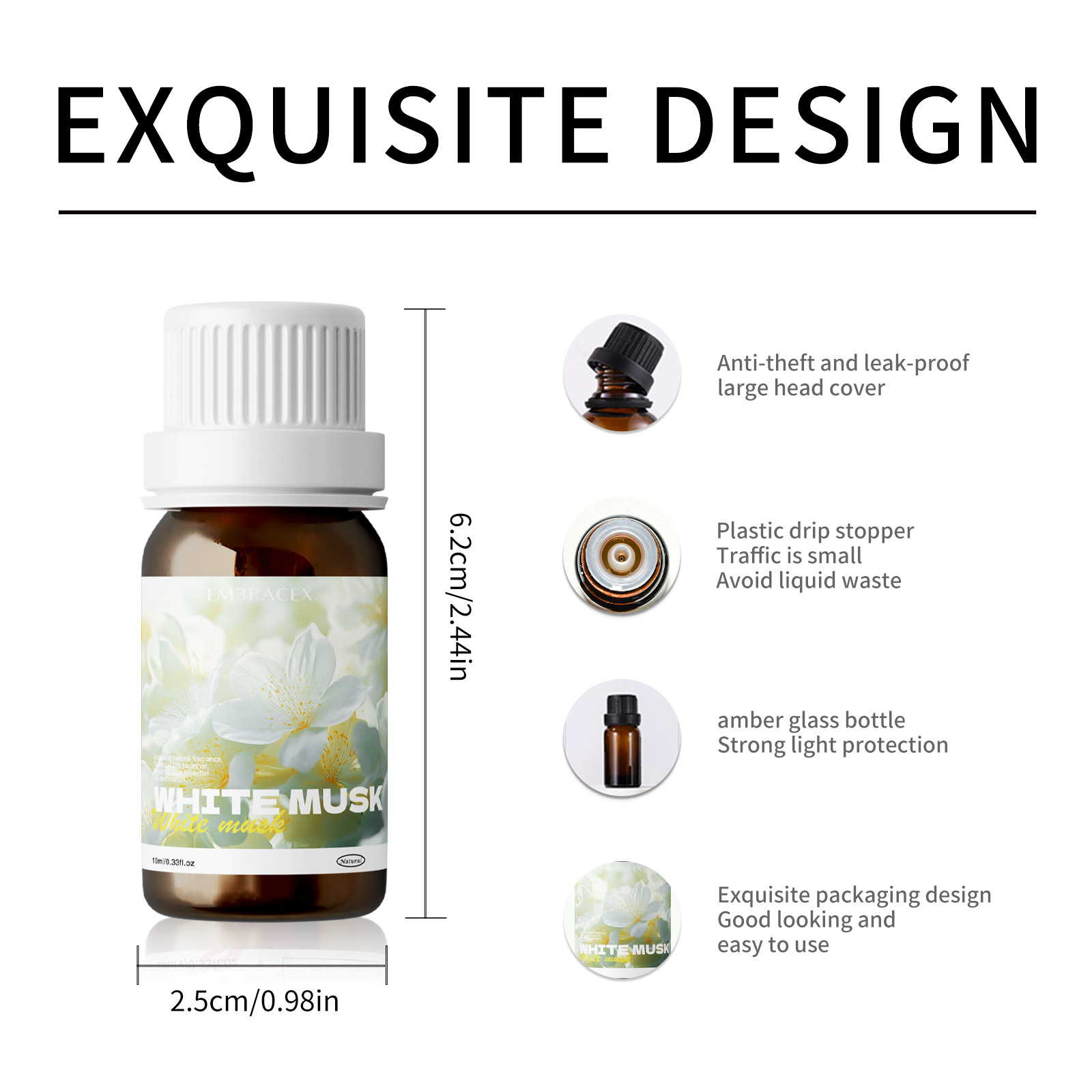 10ml フレグランスオイル ホワイトムスク アロマオイル  - Musk White Oil のレビューと価格